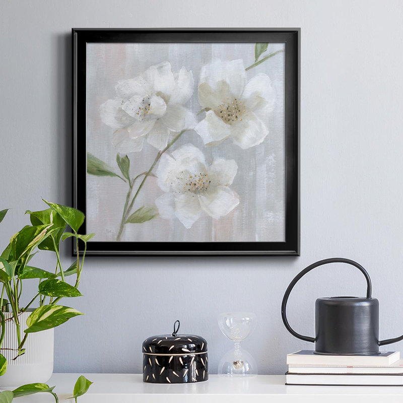 Garden Dreams I - Peinture sur toile encadrée, H 30,5 po x l 30,5 po x P 1,5 po, Noir