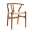 Chaises de salle à manger en bois massif tissé, aucun assemblage requis-130910563-130910565
