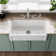 Whitehaus Collection Reversible Fireclay Kitchen Sink with Grid: Three Edge Frame, Plain Front Apron