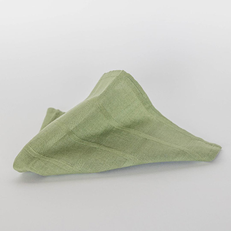 Checkered Pattern Napkin, Green