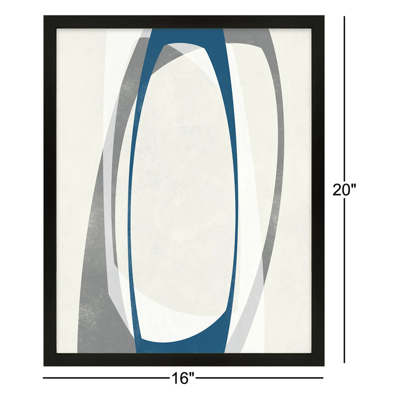 Orbit 2 Painting by Jacques Pilon, Black Framed, 20" H x 16" W