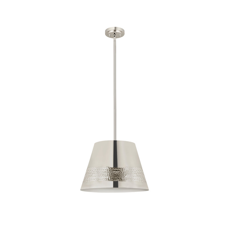 Aire 1 - Light Single Pendant, Polished Nickel, 13.5" H x 18" W x 18" D