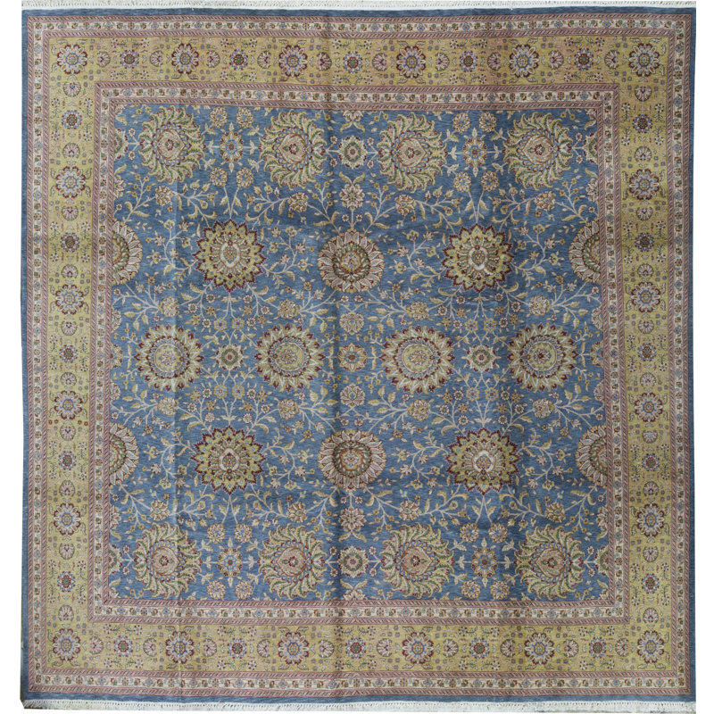 Manchuria Wool Oriental Area Rug, Square 12'