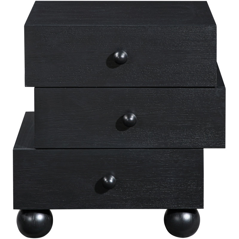 Deluca Night Stand, Black