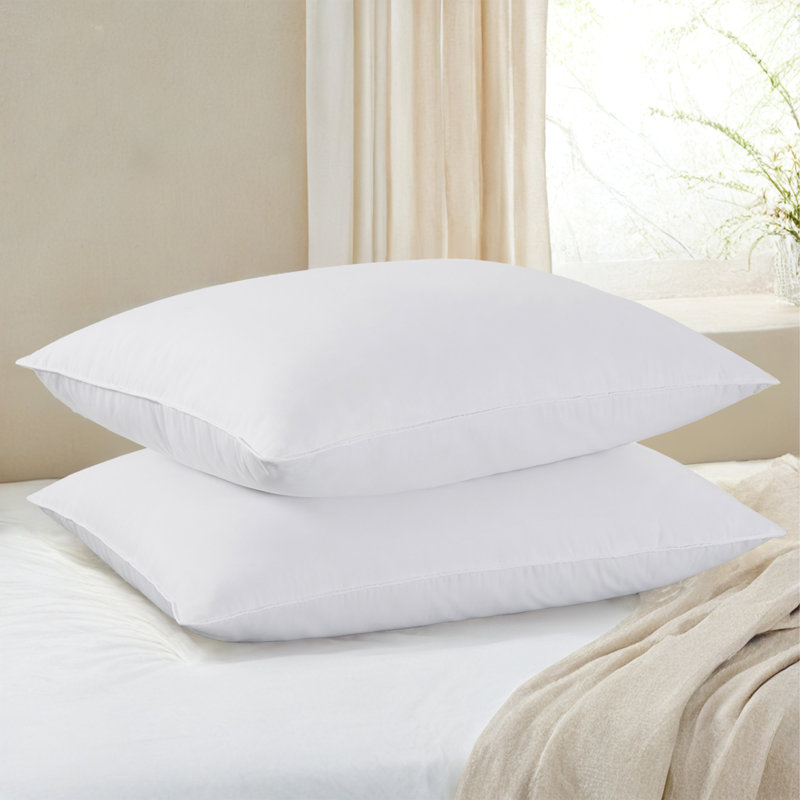 Oreiller en duvet d'oie 15%, confort et soutien ultimes, Très grand coussin: 36 po x 20 po, Blanc