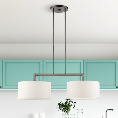 Luminaire suspendu pour îlot de cuisine 2 lumières Konur 