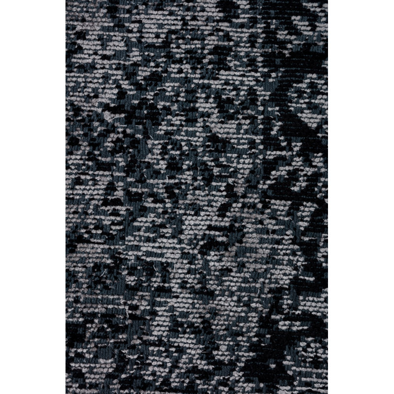 Rapture Black/Gray Damask Luxury Area Rug, Rectangle 7'10" x 11'2"