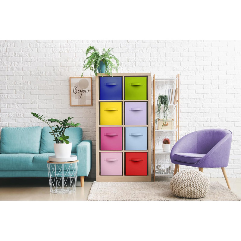 13" Large Foldable Storage Cubes with Handles (8 Pack)