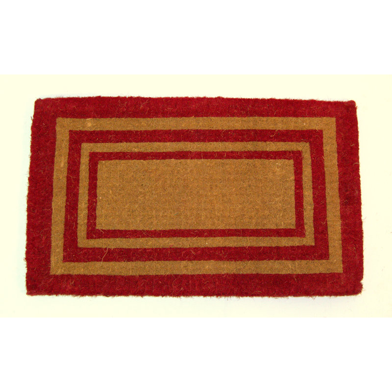 Paillasson Balmer, 2 pi x 3 pi 3 po, Brun / Rouge