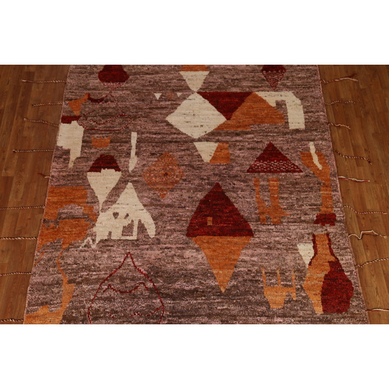 One-of-a-Kind 6'7'' X 9'5'' New Age Wool Area Rug in
