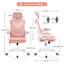 High Back Mesh Swivel Ergonomic Task Office Chair with Flip-Up Arms-883770714