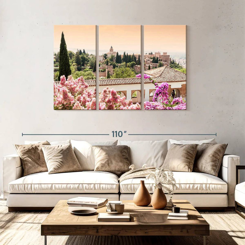 Fleurs de Sebbie des jardins de l'Alhambra, H 48 po x l 74 po