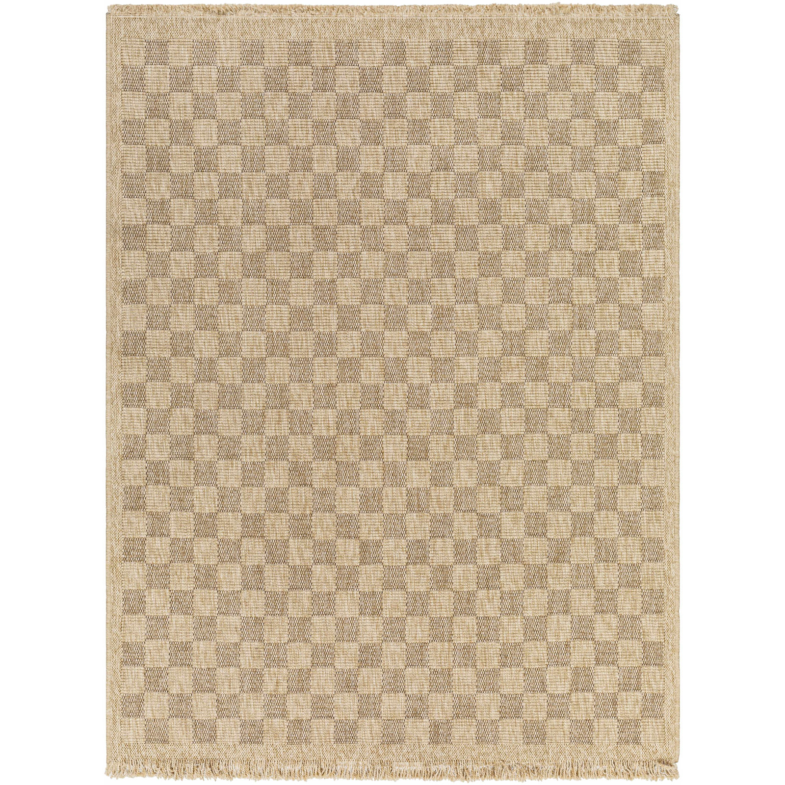 Abbie Machine Woven Checkered Area Rug, Runner 2'7" x 7'