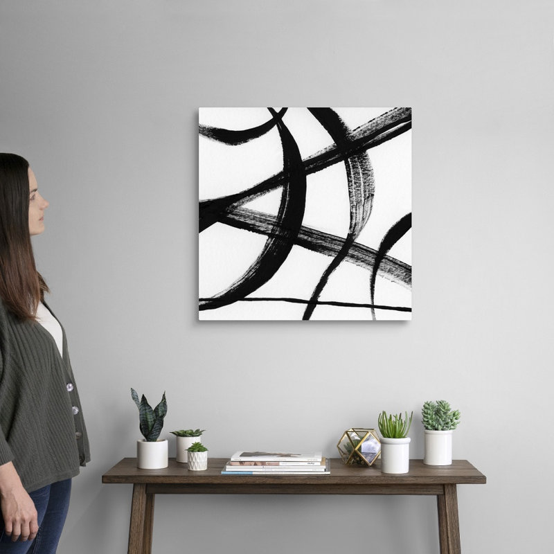 Gestural Marks I - Painting on Canvas, Wrapped Canvas, 24" H x 24" W x 1.25" D
