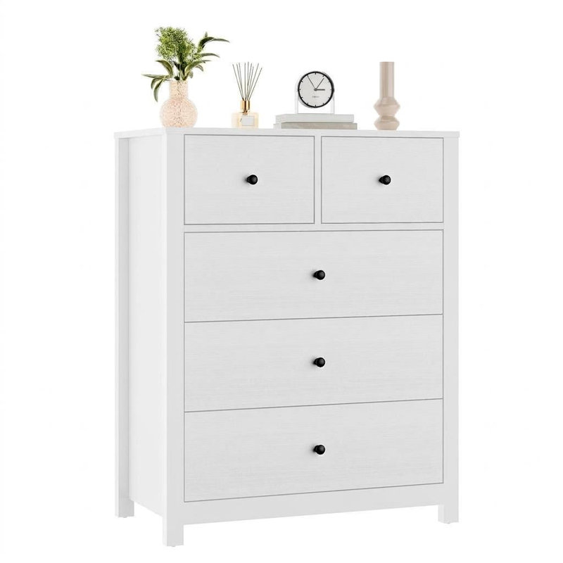 Grande commode à 5 tiroirs H 37 pouces avec commode 5 tiroirs