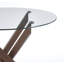 Dining Table with cross metal leg and tempered Modern Space Saving Kitchen Table for Living Room