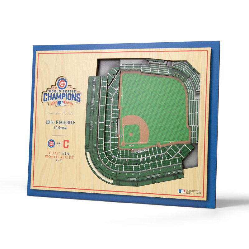 MLB 5-Layer StadiumViews 3D Wall Art, Chicago Cubs World Series 2016 5
