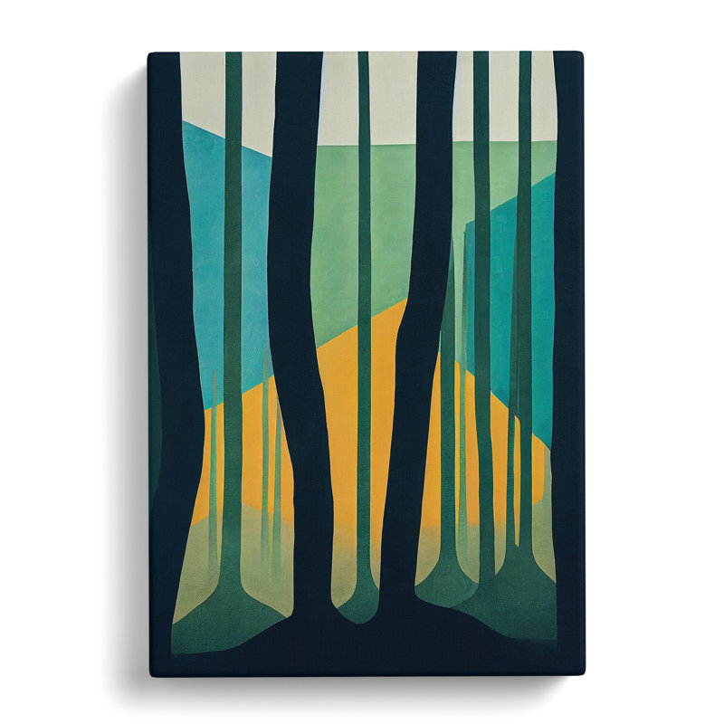 XV1022-3625X Powerful Forest Abstract - Print, Wrapped Canvas, 50cm H x 35cm W, No Matte