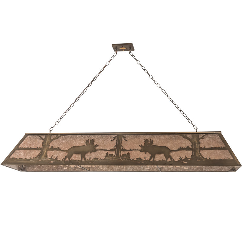 Rustic Lodge 12 - Light Antique Copper Pool Table Lights Pendant