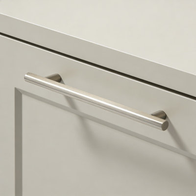 Poignée barre d'armoire moderne, 18-7 / 8 po centre à centre, finition nickel poli, fabrication en acier au carbone de haute qualité, paquet de 1