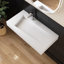 Lavabo de salle de bain mural 35 "avec trou pour robinet