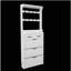 Armoire à chaussures blanche avec 3 portes et 2 tiroirs avec support, grand espace de rangement