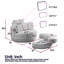 Fauteuil demi-tonneau pivotant avec repose-pieds Modern