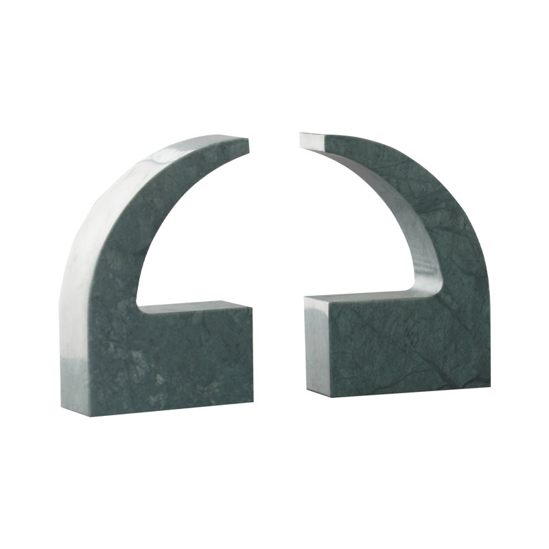 Calon Marble Decoractive Bookend, Green