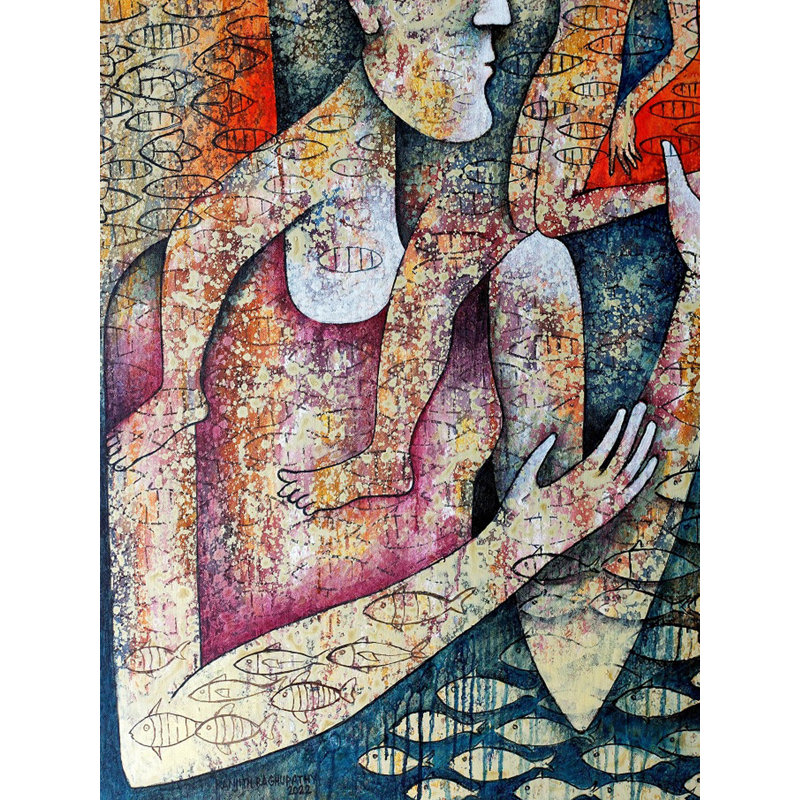 Un motif de coexistance | Acrylique sur toile | Par Ranjith Raghupathy