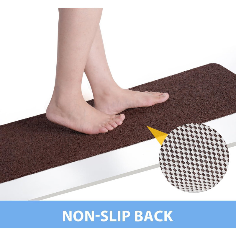 Tapis de douche antidérapant à séchage rapide, Brun
