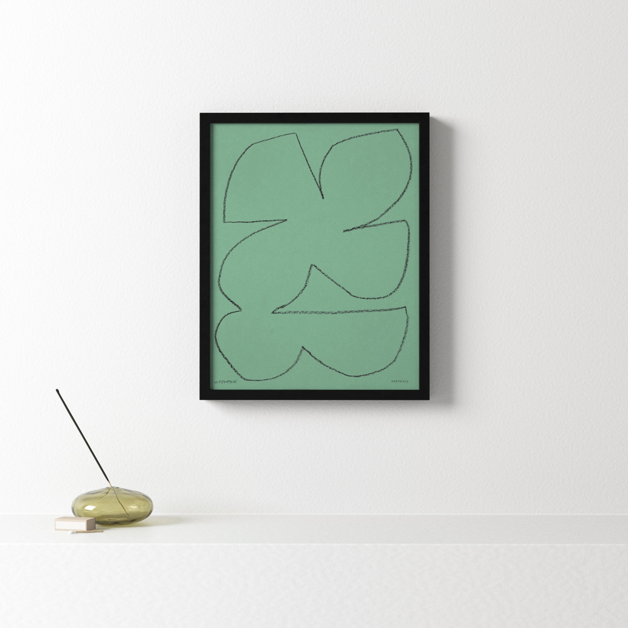Sage 1 by Michael Kempen, 16" W x 20" H, Black Framed
