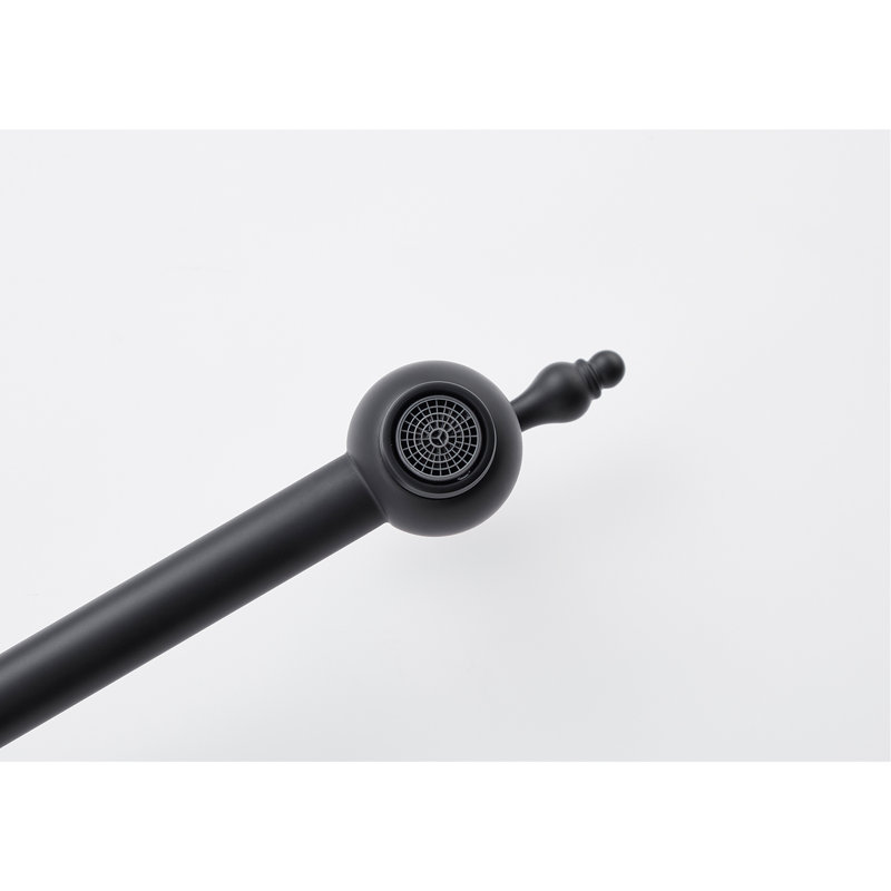 Robinet remplisseur mural en noir mat, pliable pour un rangement compact, rotation à 360 °, distribution d'eau précise à deux poignées, robinet de robinet en laiton fabriqué en noir, fonction pliante permettant d'économiser de l'espace, pivotant, stable