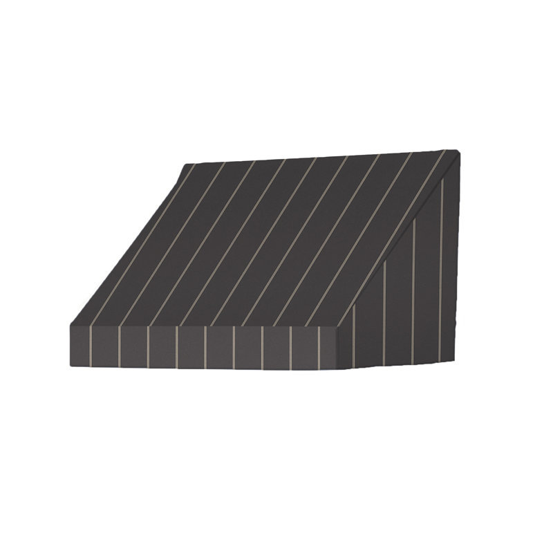 IDM Worldwide 48'' W x 21'' D Fabric Ebony Cover Retractable Door / Window Awning, Tuxedo, 21"H x 48"W x 24"D