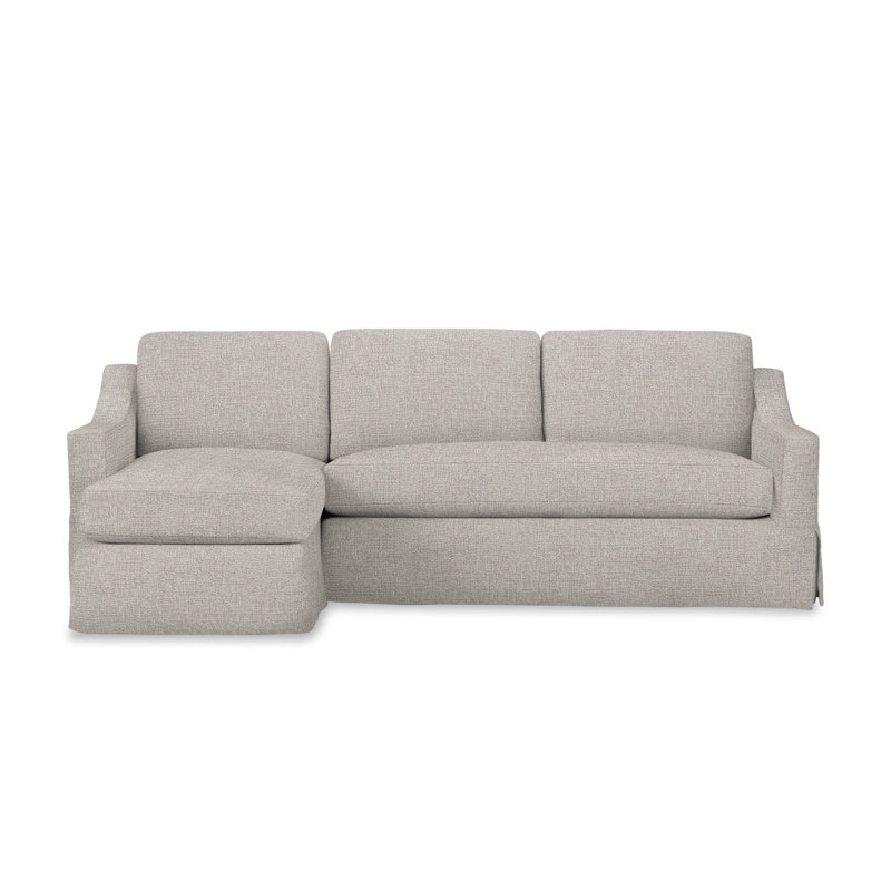 Cranbrook Upholstered L-Shaped Sectional, Left Hand Facing, Drusky Ivory Sustain® Basketweave