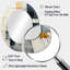 Ivoire Illusions abstraites I - décor de miroir mural ovale blanc-841155772
