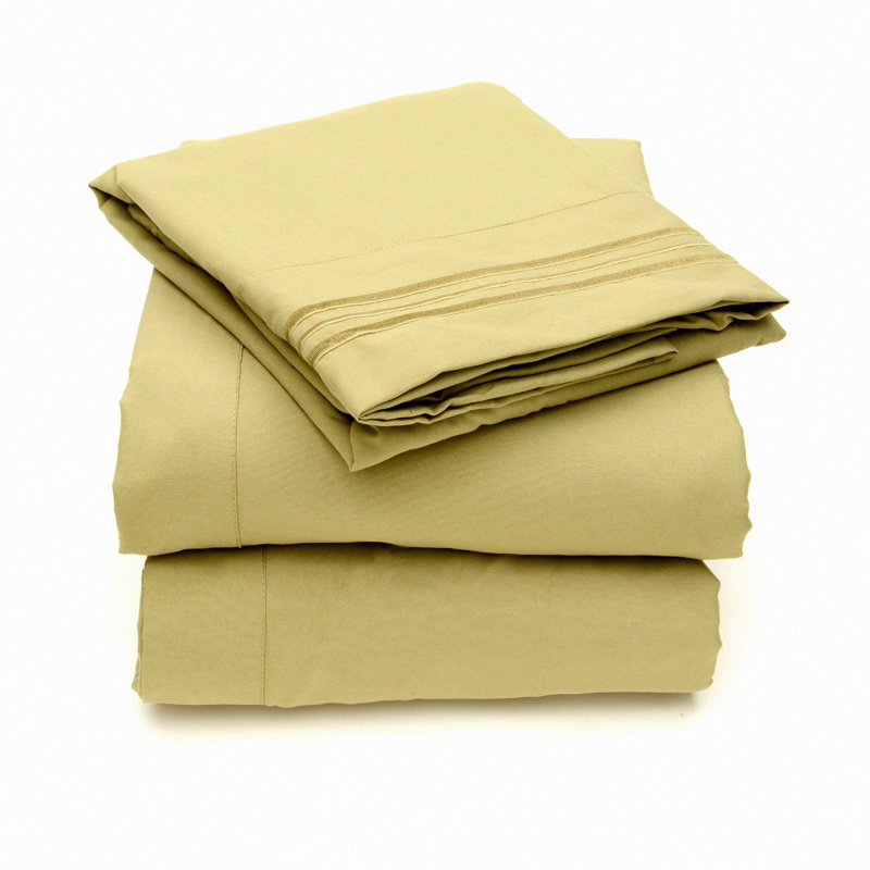 Luxury Comfort 2000 Thread Count Deep Pocket Bed Sheet Set - Soft & Durable - 4 Piece Set, Sage, King Sheet Set