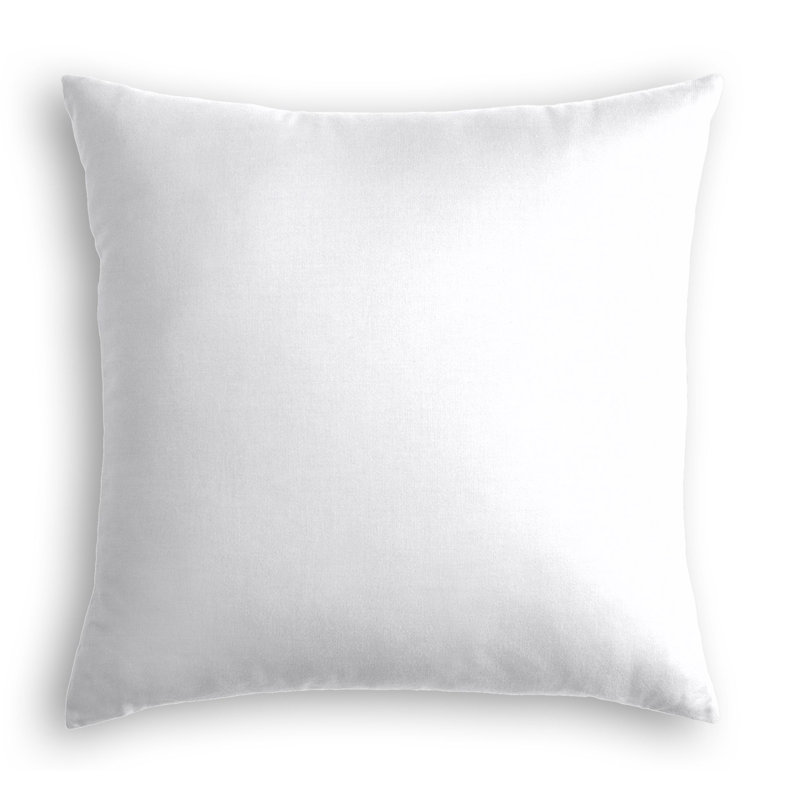 Coussin décoratif en lin , 18 po x 18 po, Blanc brillant