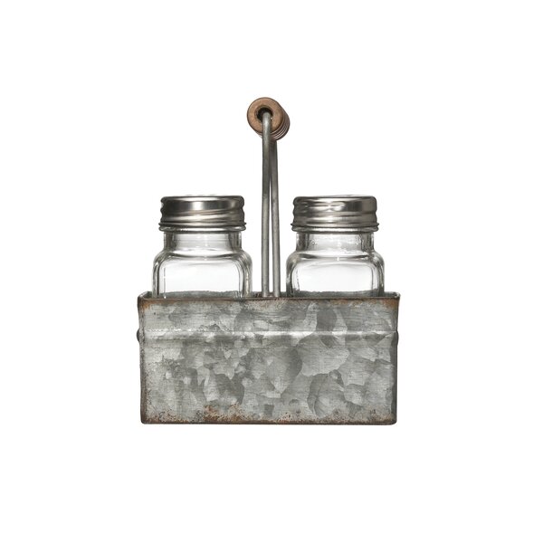 Vintage Square Glass Mini Salt & Pepper Shaker Pair Small / Tiny 1 Cube  Shakers