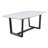 Amaryia Trestle Dining Table in Weathered Gray,Dining table,Kitchen table with marble top