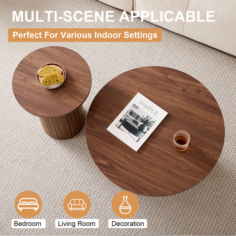 Coffee Table, Dark Brown Wood