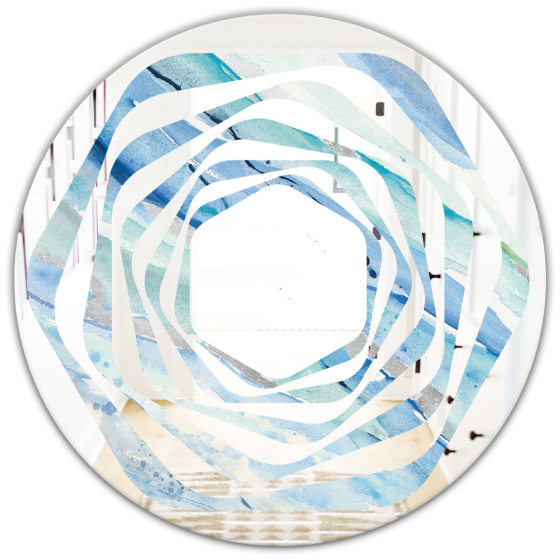 Miroir mural Whirl Coastal, 23,6 po x 23,6 po, Printemps I  