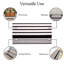 Ensemble de tapis 100% fibre de coco rayé noir et blanc - Welcome Paws Design noir, 24 po x 36 po et 24 po x 51 po, support en PVC antidérapant robuste