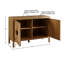 Armoire d'appoint 2 portes avec tablettes réglables - Idéal pour les tablettes d'organisation à la maison, aspect contemporain, 47,5 po de long, espace de rangement spacieux, matériau en bois massif, café foncé, fini