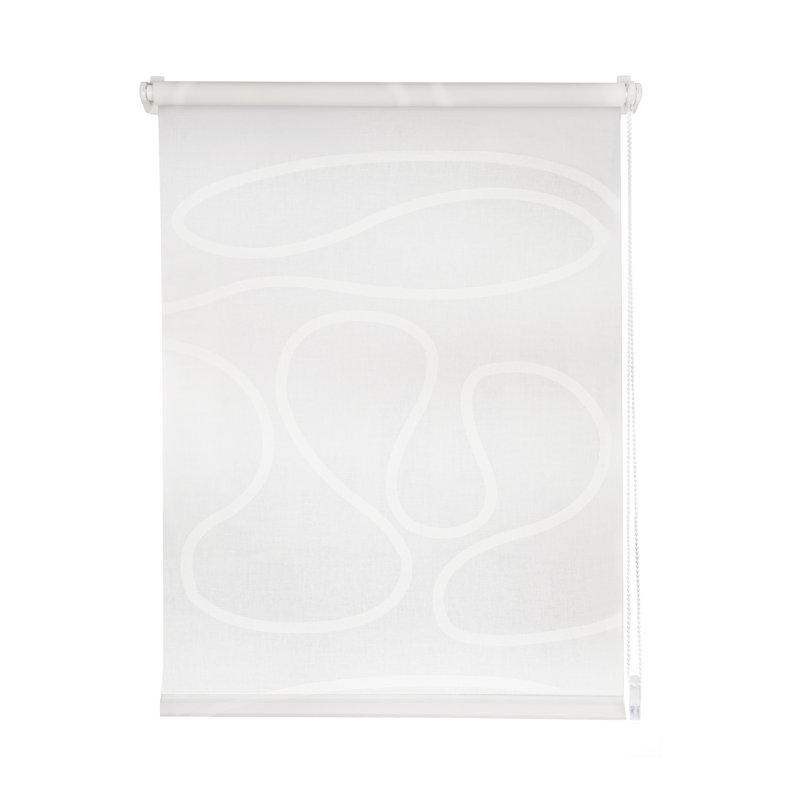 Domo Cap Room Darkening Roller Blind, White and white, 160cm L x 100cm W