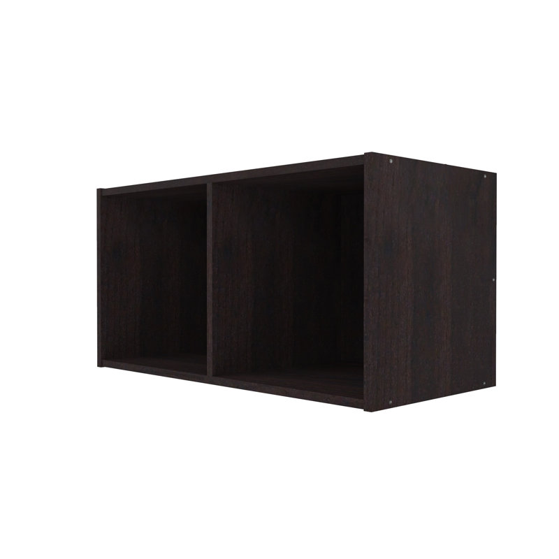 Cubeicals 12.36'' H x 24.09'' W 2-Cube Bookcase, Espresso