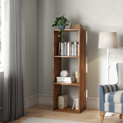Cerny 145cm H x 50cm W Solid Wood Cube Bookcase