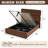 Braya Luxury 57.1" High Headboard Hydraulic Lift Up Storage Upholstered Platform Bed With Channel Headboard Design,Coffee,Queen-1549463971-1549463974