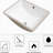 Splendid Ceramic Rectangular Undermount Sink - 21"X14", Overflow For Bath Elegant Feel-1886711223