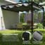 3 X 3m Wall Mounted Pergola With Sliding Retractable Canopy, Triangle Reinforced Metal Frame, Uv Resistant Waterproof Shelter With Drawstring & Mounting Fittings For Outdoor Patio Garden, Grey