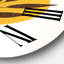 Abstrait soleil jaune et lune avec feuille tropicale II - horloge murale moderne-60327318